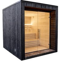 Saunahaus »Luua Cube«, ThermoWood – schwarz Saunahaus »Luua Cube«, ThermoWood – schwarz