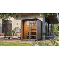 Saunahaus »Viira 1«, Thermowood – schwarz Saunahaus »Viira 1«, Thermowood – schwarz