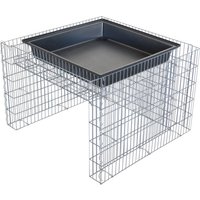 BELLISSA Mähroboter-Garage, BxHxL: 75 x 53 x 75 cm, Stahl – silberfarben BELLISSA Mähroboter-Garage, BxHxL: 75 x 53 x 75 cm, Stahl – silberfarben