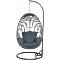 GARDEN IMPRESSIONS Hängekorb »Panama«, Kunststoff, BxHxT: 88 x 128 x 128 cm – schwarz GARDEN IMPRESSIONS Hängekorb »Panama«, Kunststoff, BxHxT: 88 x 128 x 128 cm – schwarz