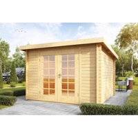 WOLFF FINNHAUS Gartenhaus »Nicht im Shop«, Holz, BxHxT: 360 x 217 x 300 cm (Außenmaße) – beige WOLFF FINNHAUS Gartenhaus »Nicht im Shop«, Holz, BxHxT: 360 x 217 x 300 cm (Außenmaße) – beige