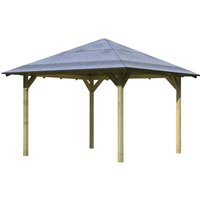KARIBU Pavillon »Cordoba«, Walmdach, viereckig, BxHxT: 357 x 199 x 357 cm – braun KARIBU Pavillon »Cordoba«, Walmdach, viereckig, BxHxT: 357 x 199 x 357 cm – braun
