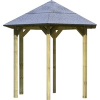 KARIBU Pavillon »Lissabon«, Walmdach, sechseckig, BxHxT: 276 x 280 x 243 cm – braun KARIBU Pavillon »Lissabon«, Walmdach, sechseckig, BxHxT: 276 x 280 x 243 cm – braun