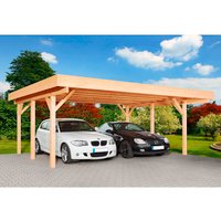 Doppelcarport »Berlin«, BxT: 600 x 510 cm, Fichtenholz – braun Doppelcarport »Berlin«, BxT: 600 x 510 cm, Fichtenholz – braun