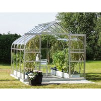 VITAVIA Gewächshaus »Dione«, 6,7 m², Aluminium/Glas, winterfest – silberfarben VITAVIA Gewächshaus »Dione«, 6,7 m², Aluminium/Glas, winterfest – silberfarben