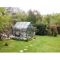 VITAVIA Gewächshaus »Dione«, 6,7 m², Aluminium/Glas, winterfest – gruen VITAVIA Gewächshaus »Dione«, 6,7 m², Aluminium/Glas, winterfest – gruen