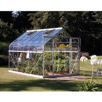 VITAVIA Gewächshaus »Dione«, 9,9 m², Aluminium/Glas, winterfest – silberfarben VITAVIA Gewächshaus »Dione«, 9,9 m², Aluminium/Glas, winterfest – silberfarben