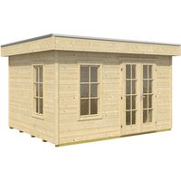 SKANHOLZ Gartenhaus »Breda 2«, Holz, BxHxT: 420 x 255 x 380 cm (Außenmaße) – beige SKANHOLZ Gartenhaus »Breda 2«, Holz, BxHxT: 420 x 255 x 380 cm (Außenmaße) – beige