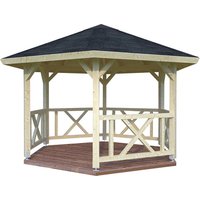 PALMAKO Pavillon »Betty 1«, Spitzdach, sechseckig, BxHxT: 423 x 313 x 423 cm – braun PALMAKO Pavillon »Betty 1«, Spitzdach, sechseckig, BxHxT: 423 x 313 x 423 cm – braun