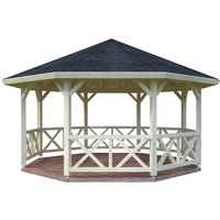 PALMAKO AS Pavillon »Betty 2«, Spitzdach, achteckig, BxHxT: 551 x 346 x 551 cm – braun PALMAKO AS Pavillon »Betty 2«, Spitzdach, achteckig, BxHxT: 551 x 346 x 551 cm – braun