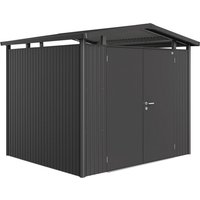 BIOHORT Gerätehaus »Panorama«, Stahl, BxHxT: 257 x 227 x 217 cm (Außenmaße) – grau BIOHORT Gerätehaus »Panorama«, Stahl, BxHxT: 257 x 227 x 217 cm (Außenmaße) – grau