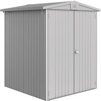 BIOHORT Gerätehaus »Europa«, Stahl, BxHxT: 172 x 196 x 156 cm (Außenmaße) – silberfarben BIOHORT Gerätehaus »Europa«, Stahl, BxHxT: 172 x 196 x 156 cm (Außenmaße) – silberfarben