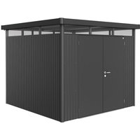 BIOHORT Gerätehaus »HighLine«, Stahl, BxHxT: 275 x 222 x 348 cm (Außenmaße inkl. Dachüberstand) – grau BIOHORT Gerätehaus »HighLine«, Stahl, BxHxT: 275 x 222 x 348 cm (Außenmaße inkl. Dachüberstand) – grau