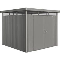 BIOHORT Gerätehaus »HighLine«, Stahl, BxHxT: 275 x 222 x 275 cm (Außenmaße) – grau BIOHORT Gerätehaus »HighLine«, Stahl, BxHxT: 275 x 222 x 275 cm (Außenmaße) – grau