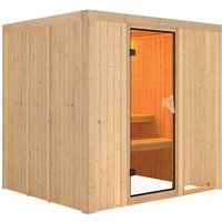 KARIBU Sauna »Rakvere«, für 3 Personen, ohne Ofen – beige KARIBU Sauna »Rakvere«, für 3 Personen, ohne Ofen – beige