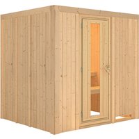 KARIBU Sauna »Rakvere«, für 3 Personen, ohne Ofen – beige KARIBU Sauna »Rakvere«, für 3 Personen, ohne Ofen – beige
