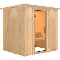 KARIBU Sauna »Rakvere«, für 3 Personen, ohne Ofen – beige KARIBU Sauna »Rakvere«, für 3 Personen, ohne Ofen – beige
