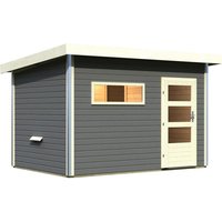 KARIBU Saunahaus »Schwanenburg 2«, BxTxH: 337 x 231 x 239 cm, ohne Ofen – grau KARIBU Saunahaus »Schwanenburg 2«, BxTxH: 337 x 231 x 239 cm, ohne Ofen – grau