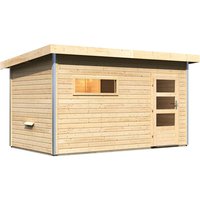 KARIBU Saunahaus »Schwanenburg 3«, BxTxH: 393 x 231 x 239 cm, ohne Ofen – beige KARIBU Saunahaus »Schwanenburg 3«, BxTxH: 393 x 231 x 239 cm, ohne Ofen – beige