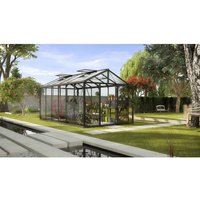 VITAVIA Gewächshaus »Zeus«, 11,9 m², Aluminium/Glas, winterfest – schwarz VITAVIA Gewächshaus »Zeus«, 11,9 m², Aluminium/Glas, winterfest – schwarz