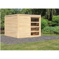 KARIBU Saunahaus »Kandau«, BxTxH: 276 x 276 x 210 cm, ohne Ofen – beige KARIBU Saunahaus »Kandau«, BxTxH: 276 x 276 x 210 cm, ohne Ofen – beige