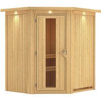 KARIBU Sauna »Narva«, für 3 Personen, ohne Ofen – beige KARIBU Sauna »Narva«, für 3 Personen, ohne Ofen – beige