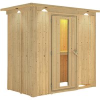 KARIBU Sauna »Pärnu«, für 2 Personen, ohne Ofen – beige KARIBU Sauna »Pärnu«, für 2 Personen, ohne Ofen – beige