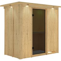 KARIBU Sauna »Pärnu«, für 2 Personen, ohne Ofen – beige KARIBU Sauna »Pärnu«, für 2 Personen, ohne Ofen – beige