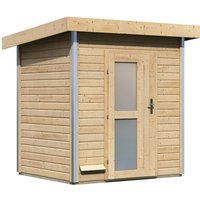 KARIBU Saunahaus »Frauenburg«, BxTxH: 196 x 146 x 228 cm, ohne Ofen – beige KARIBU Saunahaus »Frauenburg«, BxTxH: 196 x 146 x 228 cm, ohne Ofen – beige
