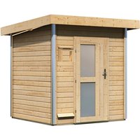 KARIBU Saunahaus »Doblen«, BxTxH: 196 x 196 x 228 cm, ohne Ofen – beige KARIBU Saunahaus »Doblen«, BxTxH: 196 x 196 x 228 cm, ohne Ofen – beige