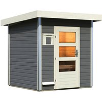 KARIBU Saunahaus »Doblen«, BxTxH: 196 x 196 x 228 cm, ohne Ofen – bunt KARIBU Saunahaus »Doblen«, BxTxH: 196 x 196 x 228 cm, ohne Ofen – bunt