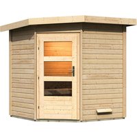 KARIBU Saunahaus »Bauske«, BxTxH: 196 x 196 x 226 cm, ohne Ofen – beige KARIBU Saunahaus »Bauske«, BxTxH: 196 x 196 x 226 cm, ohne Ofen – beige