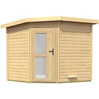 KARIBU Saunahaus »Ludsen«, BxTxH: 231 x 231 x 226 cm, ohne Ofen – beige KARIBU Saunahaus »Ludsen«, BxTxH: 231 x 231 x 226 cm, ohne Ofen – beige