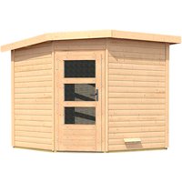 KARIBU Saunahaus »Ludsen«, BxTxH: 231 x 231 x 226 cm, ohne Ofen – beige KARIBU Saunahaus »Ludsen«, BxTxH: 231 x 231 x 226 cm, ohne Ofen – beige