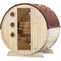 WOLFF FINNHAUS Fasssauna »Mini«, Fichtenholz, beige, 3 Personen, 3,3 m2 Rabatt: 8 % WOLFF FINNHAUS Fasssauna »Mini«, Fichtenholz, beige, 3 Personen, 3,3 m2 Rabatt: 8 %