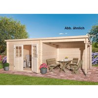 Mr. GARDENER Anbau für Blockbohlenhaus | Gartenhaus aus Holz | Fertighaus »Malta«, Holz, B x T x H: 210 x 319 x 217 cm – beige Mr. GARDENER Anbau für Blockbohlenhaus | Gartenhaus aus Holz | Fertighaus »Malta«, Holz, B x T x H: 210 x 319 x 217 cm – beige
