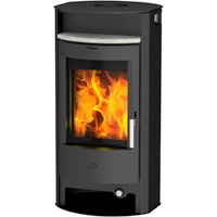 FIREPLACE Kaminofen »Porto«, grau, Stahl, 6 kW, Dauerbrand geeignet – schwarz FIREPLACE Kaminofen »Porto«, grau, Stahl, 6 kW, Dauerbrand geeignet – schwarz