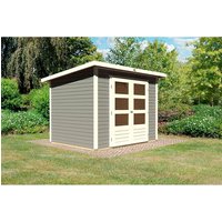 KARIBU Gartenhaus »Stockach 3«, Holz, BxHxT: 246 x 197 x 186 cm (AuĂenmaĂe inkl. DachĂŒberstand) - grau |  Fichte  |  4,41 m² KARIBU Gartenhaus »Stockach 3«, Holz, BxHxT: 246 x 197 x 186 cm (AuĂenmaĂe inkl. DachĂŒberstand) - grau |  Fichte  |  4,41 m²