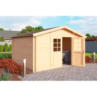 Mr. GARDENER Gartenhaus »Dantos«, Holz, BxHxT: 362,2 x 245.1 x 330 cm (Außenmaße) – beige Mr. GARDENER Gartenhaus »Dantos«, Holz, BxHxT: 362,2 x 245.1 x 330 cm (Außenmaße) – beige