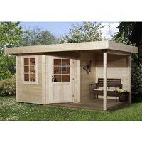 WEKA Gartenhaus »213 Plus A Gr.1«, Holz, BxT: 436 x 238 cm (Außenmaße inkl. Dachüberstand) - beige |  Fichte  |  9,16 m² WEKA Gartenhaus »213 Plus A Gr.1«, Holz, BxT: 436 x 238 cm (Außenmaße inkl. Dachüberstand) - beige |  Fichte  |  9,16 m²