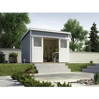 WEKA Gartenhaus »Schiebetürhaus 225 Gr.1«, Holz, BxHxT: 315 x 238 x 249 cm (Außenmaße inkl. Dachüberstand) – grau WEKA Gartenhaus »Schiebetürhaus 225 Gr.1«, Holz, BxHxT: 315 x 238 x 249 cm (Außenmaße inkl. Dachüberstand) – grau