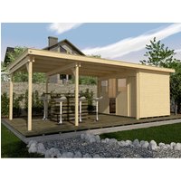 WEKA Gartenhaus »225 B Gr.1«, Holz, BxHxT: 676 x 223 x 299 cm (Außenmaße inkl. Dachüberstand) - beige |  Holz  |  19,35 m² WEKA Gartenhaus »225 B Gr.1«, Holz, BxHxT: 676 x 223 x 299 cm (Außenmaße inkl. Dachüberstand) - beige |  Holz  |  19,35 m²