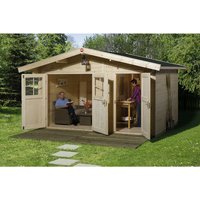 WEKA Gartenhaus »261 Gr.1«, Holz, BxHxT: 460 x 262 x 380 cm (Außenmaße inkl. Dachüberstand) – beige WEKA Gartenhaus »261 Gr.1«, Holz, BxHxT: 460 x 262 x 380 cm (Außenmaße inkl. Dachüberstand) – beige