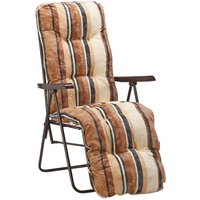 BEST Relaxliege »Sylt«, Stahl, inkl. Auflage – braun BEST Relaxliege »Sylt«, Stahl, inkl. Auflage – braun