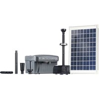 HEISSNER Solarteichpumpe, 750 l/h mit LED – grau HEISSNER Solarteichpumpe, 750 l/h mit LED – grau