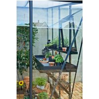 JULIANA Aluminiumtisch, mit Schublade – schwarz JULIANA Aluminiumtisch, mit Schublade – schwarz