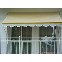 ANGERER FREIZEITMÖBEL Klemmmarkise, BxT: 350×150 cm, grau/weiss/gelb gestreift ANGERER FREIZEITMÖBEL Klemmmarkise, BxT: 350×150 cm, grau/weiss/gelb gestreift