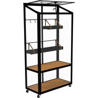 JULIANA Gewächshaus »City Greenhouse«, BxT: 40 x 80 cm, 3 mm Sicherheitsglas – schwarz JULIANA Gewächshaus »City Greenhouse«, BxT: 40 x 80 cm, 3 mm Sicherheitsglas – schwarz