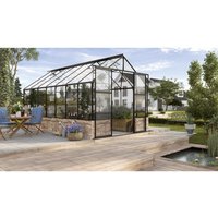 VITAVIA Gewächshaus Set »Cassandra«, 11,5 m², Stein/Aluminium/ESG Glas, winterfest – schwarz VITAVIA Gewächshaus Set »Cassandra«, 11,5 m², Stein/Aluminium/ESG Glas, winterfest – schwarz