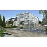 VITAVIA Gewächshaus »Aura«, 7,8 m², Kunststoff/Aluminium, winterfest – silberfarben VITAVIA Gewächshaus »Aura«, 7,8 m², Kunststoff/Aluminium, winterfest – silberfarben